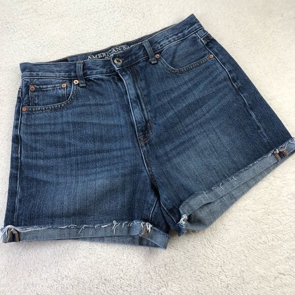 AMERICAN EAGLE DENIM SHORTS  MOM SHORT HIGH RISE - Picture 1 of 10